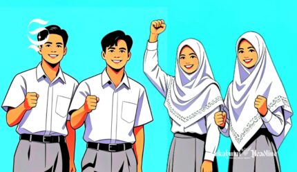Ilustrasi pelajar SMA dan SMK - sukabumiheadline.com
