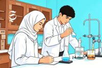 Ilustrasi pelajar SMA sedang praktik di laboratorium - sukabumiheadline.com