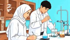 Ilustrasi pelajar SMA sedang praktik di laboratorium - sukabumiheadline.com