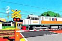 Ilustrasi perlintasan kereta api (KA) - sukabumiheadline.com