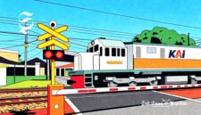 Ilustrasi perlintasan kereta api (KA) - sukabumiheadline.com