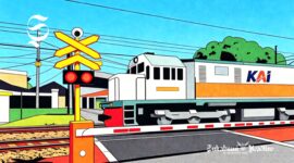 Ilustrasi perlintasan kereta api (KA) - sukabumiheadline.com
