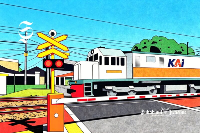 Ilustrasi perlintasan kereta api (KA) - sukabumiheadline.com
