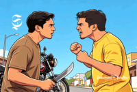 Ilustrasi pertengkaran dengan menggunakan senjata tajam - sukabumiheadline.com