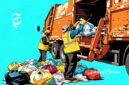 Ilustrasi petugas kebersihan sedang membuat sampah ke truk - sukabumiheadline.com