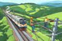Ilustrasi proyek elektrifikasi jalur kereta - sukabumiheadline.com