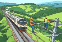 Ilustrasi proyek elektrifikasi jalur kereta - sukabumiheadline.com