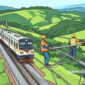 Ilustrasi proyek elektrifikasi jalur kereta - sukabumiheadline.com