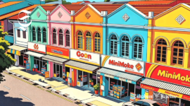 Ilustrasi ruko minimarket saling berdekatan - sukabumiheadline.com