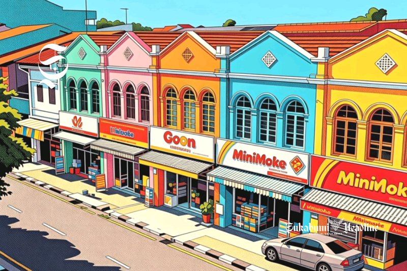 Ilustrasi ruko minimarket saling berdekatan - sukabumiheadline.com