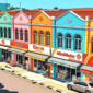 Ilustrasi ruko minimarket saling berdekatan - sukabumiheadline.com