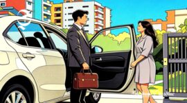 Ilustrasi suami mau berangkat kerja diantar istri hingga halaman rumah - sukabumiheadline.com