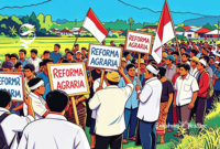 Ilustrasi unjuk rasa menuntut Reforma Agraria - sukabumiheadline.com