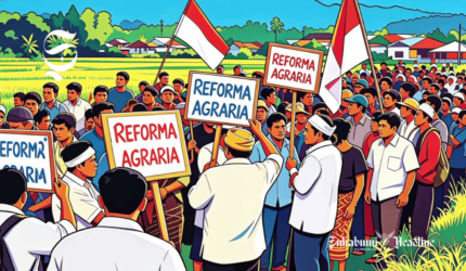 Ilustrasi unjuk rasa menuntut Reforma Agraria - sukabumiheadline.com