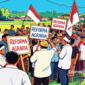 Ilustrasi unjuk rasa menuntut Reforma Agraria - sukabumiheadline.com