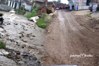 Jalan Kabupaten di Nyalindung Sukabumi rusak dan tanpa drainase - Mulyana
