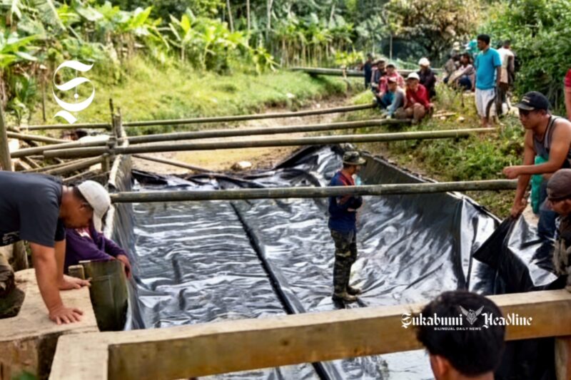 Kementan RI lakukan perbaikan saluran irigasi yang rusak di Nyalindung, Kabupaten Sukabumi - Kementan RI