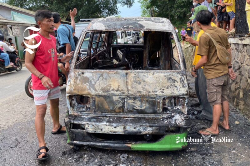 Niat dibikin bagus, angkot trayek 035 di Sukabumi malah ludes terbakar - sukabumiheadline.com