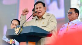 Presiden Prabowo Subianto saat peringatan May Day 2026 - Kemenaker RI