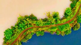 Ilustrasi sempadan sungai - Arkabumi