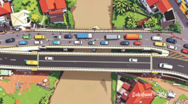Ilustrasi Jembatan Cipamuruyan Cibadak - sukabumiheadline.com