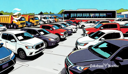 Ilustrasi deretan berbagai jenis mobil - sukabumiheadline.com