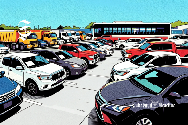 Ilustrasi deretan berbagai jenis mobil - sukabumiheadline.com