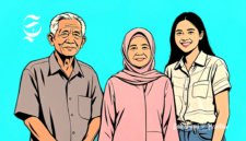 Ilustrasi keluarga beda generasi - sukabumiheadline.com