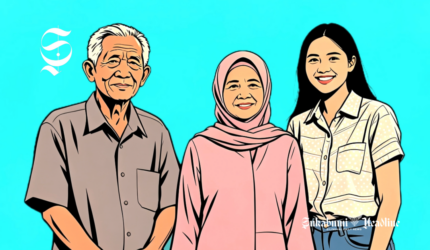 Ilustrasi keluarga beda generasi - sukabumiheadline.com