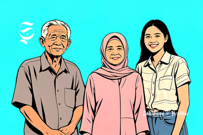 Ilustrasi keluarga beda generasi - sukabumiheadline.com