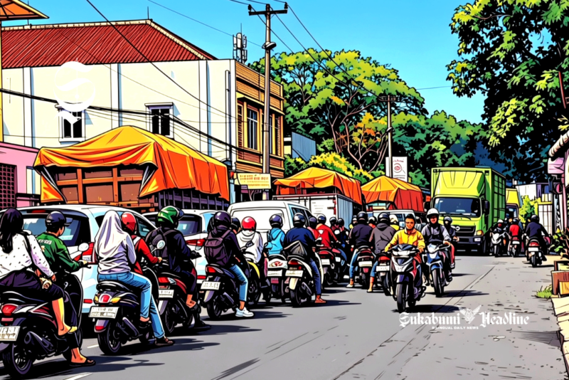 Ilustrasi kemacetan lalu lintas - sukabumiheadline.com