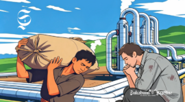 Ilustrasi kemiskinan di kawasan perusahaan geothermal - sukabumiheadline.com
