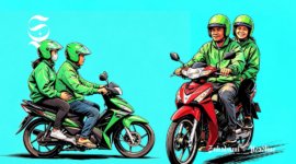 Ilustrasi ojek online atau ojol - sukabumiheadline.com