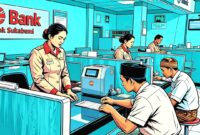 Ilustrasi pelaku UMKM sedang mengajukan kredit di bank - sukabumiheadline.com