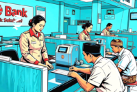 Ilustrasi pelaku UMKM sedang mengajukan kredit di bank - sukabumiheadline.com