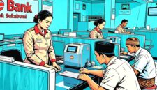 Ilustrasi pelaku UMKM sedang mengajukan kredit di bank - sukabumiheadline.com
