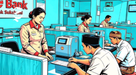 Ilustrasi pelaku UMKM sedang mengajukan kredit di bank - sukabumiheadline.com