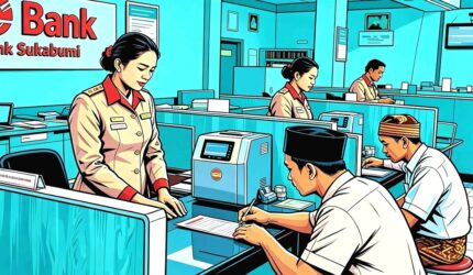 Ilustrasi pelaku UMKM sedang mengajukan kredit di bank - sukabumiheadline.com