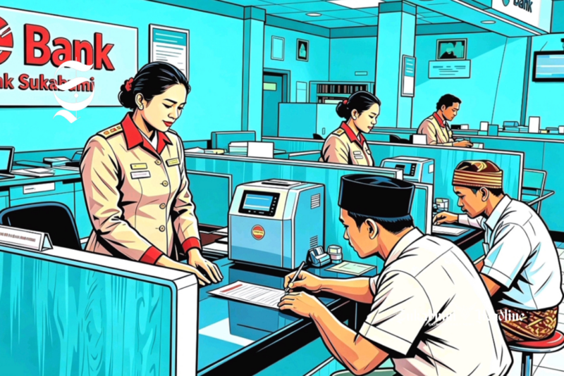Ilustrasi pelaku UMKM sedang mengajukan kredit di bank - sukabumiheadline.com