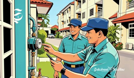 Ilustrasi petugas pencatat meteran air sukabumiheadline.com