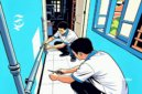 Ilustrasi petugas sedang memasang jaringan air bersih - sukabumiheadline.com