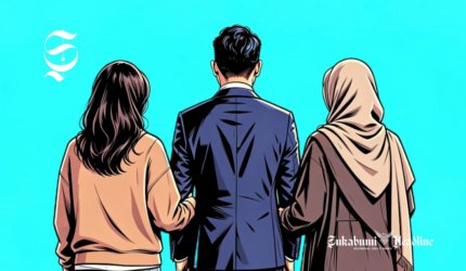 Ilustrasi poligami atau poligini atau pria beristri dua sukabumiheadline.com