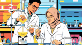 Ilustrasi praktik penyulingan minyak herbal di laboratorium - sukabumiheadline.com
