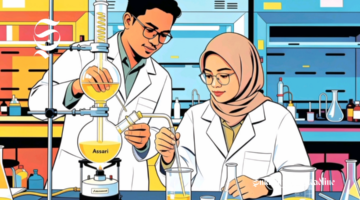 Ilustrasi praktik penyulingan minyak herbal di laboratorium - sukabumiheadline.com