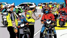 Ilustrasi razia kendaraan bermotor oleh polisi lalulintas - sukabumiheadline.com
