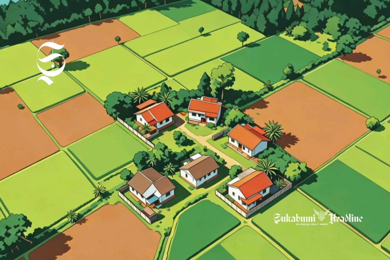 Ilustrasi rumah penduduk di perkampungan - sukabumiheadline.com