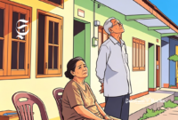 Ilustrasi sepasang suami istri hidup sederhana di masa tua - sukabumiheadline.com