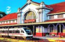 Ilustrasi stasiun kereta api arsitektur bergaya kolonial - sukabumiheadline.com
