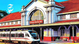 Ilustrasi stasiun kereta api arsitektur bergaya kolonial - sukabumiheadline.com