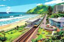 Jalur kereta api di pesisir pantai - sukabummiheadline.com